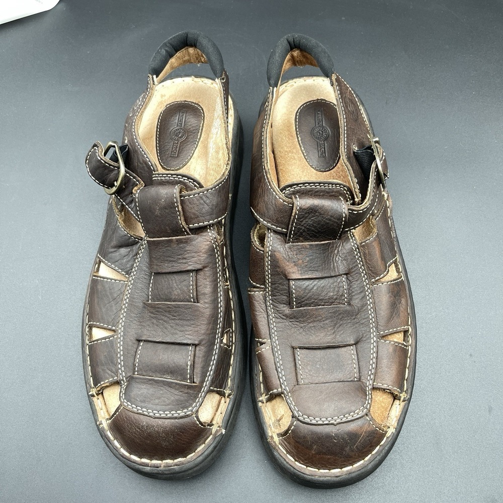 Earth‎ Shoe Bjork Brown Leather Fisherman Sandals Mens Size 14